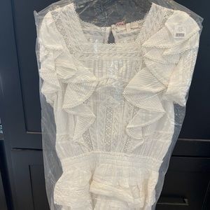 LOVESHACKFANCY STELLA DRESS Antique White Size M